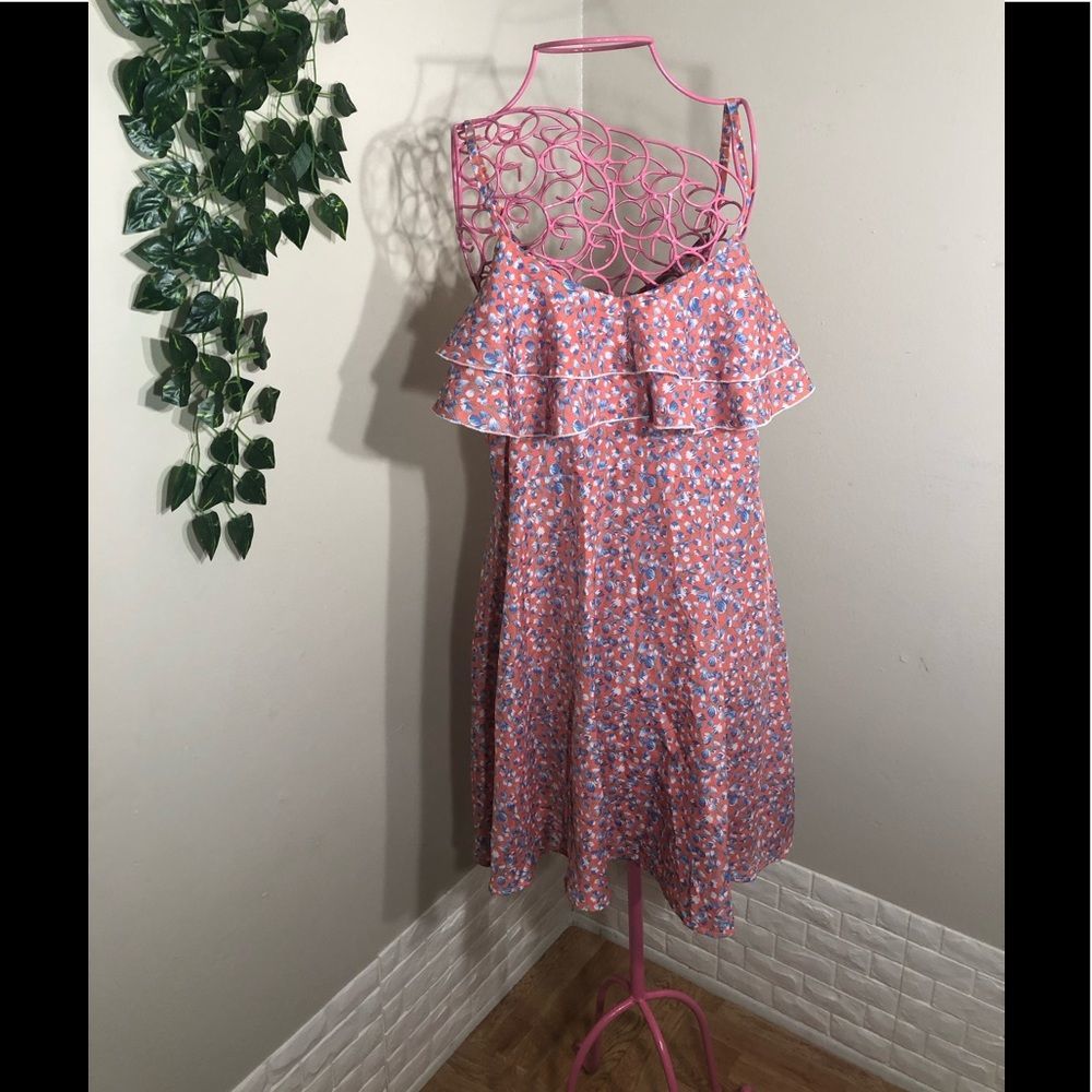 Funky People Floral Mini Dress in Pink and Blue